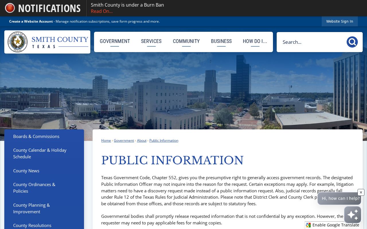 Smith County court case records Rule 12 access explanation