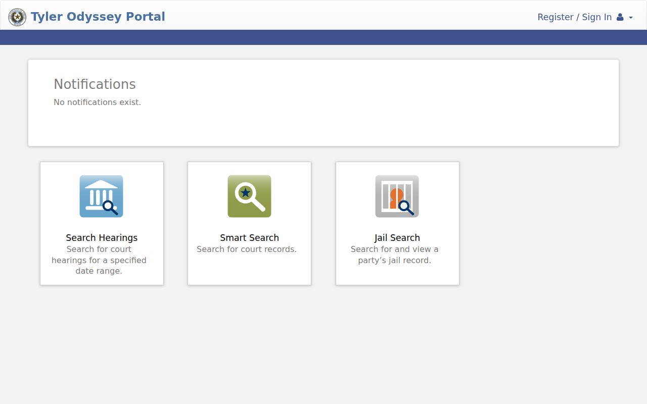 Smith County docket search Odyssey public portal